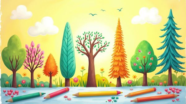 Obtenez des coloriages d'arbres du monde à imprimer pour vos enfants